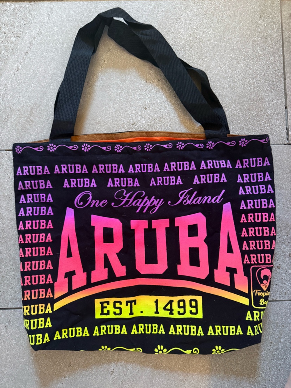 Aruba tropical island black bag #islandvibes #tropical #beachbag